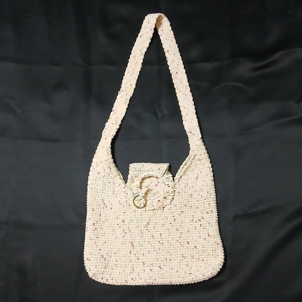 🤍 Handmade Crochet Shoulder Bag – Artisan Boho Purse – One of a Kind